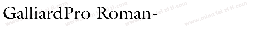 GalliardPro Roman字体转换